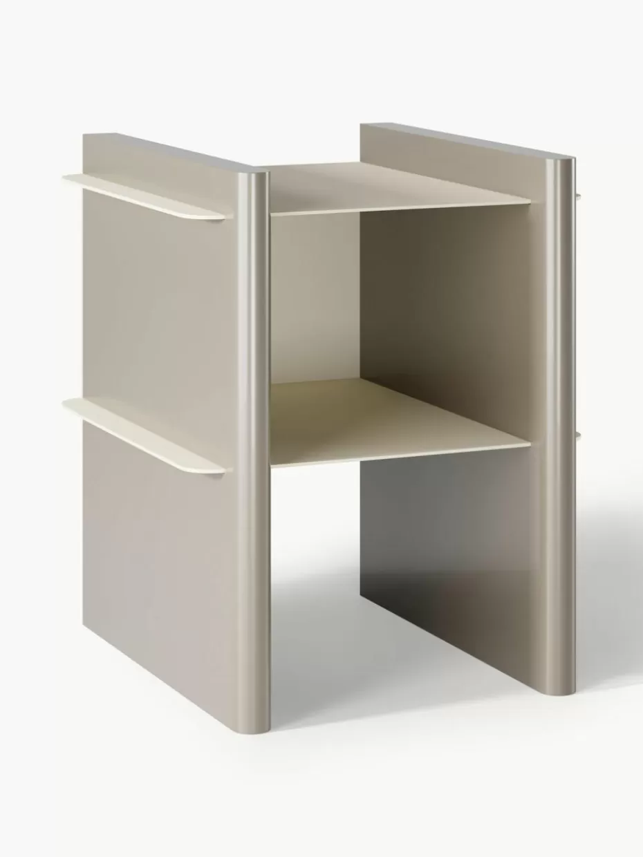 Nachttische-Westwing Collection Nachttisch Rami Hellbeige, Greige