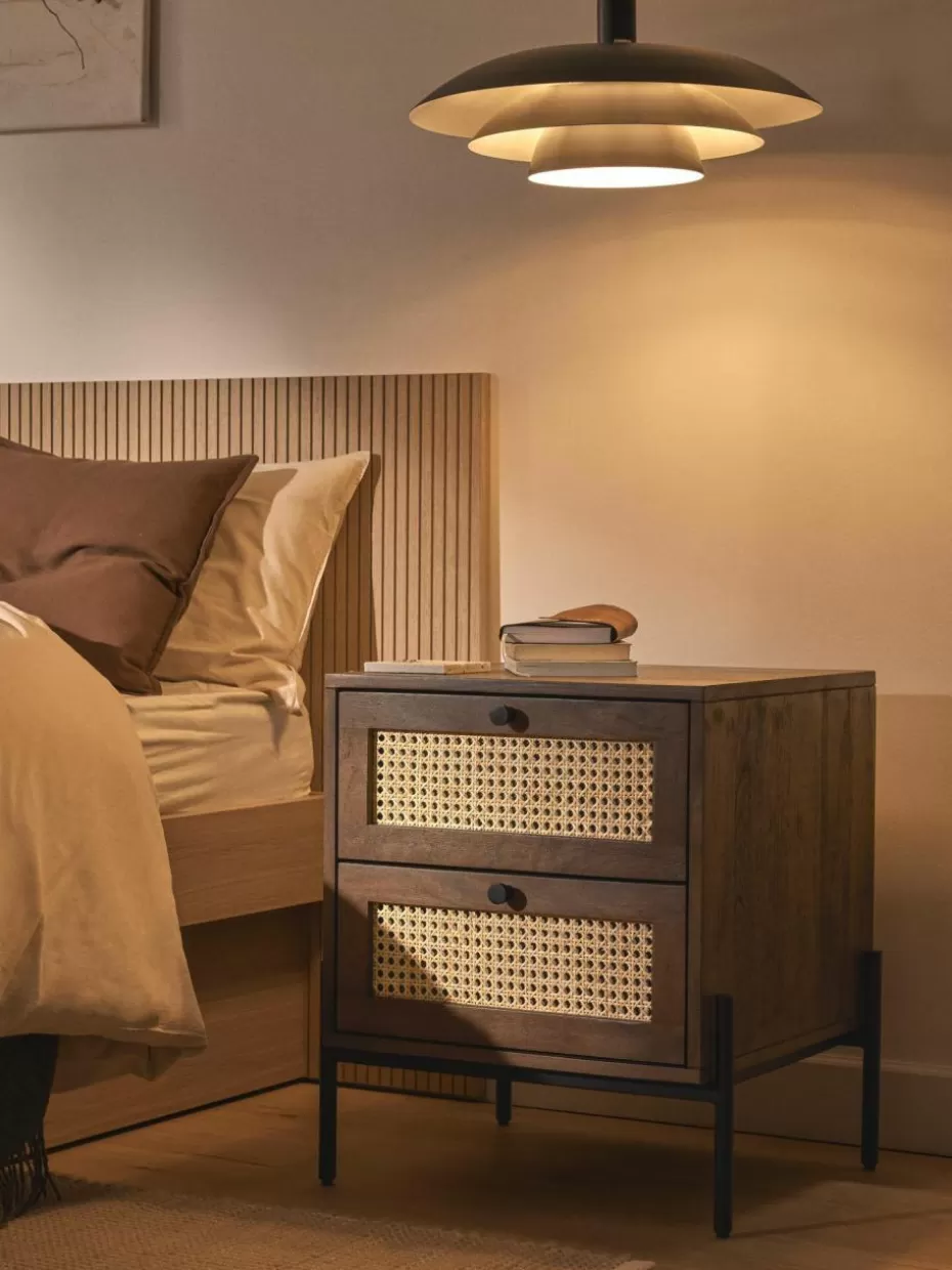Nachttische-Westwing Collection Nachttisch Vienna mit Schubladen Mangoholz