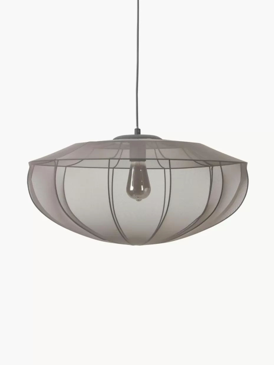 Pendelleuchten-Westwing Collection Netzstoff-Pendelleuchte Beau Grau