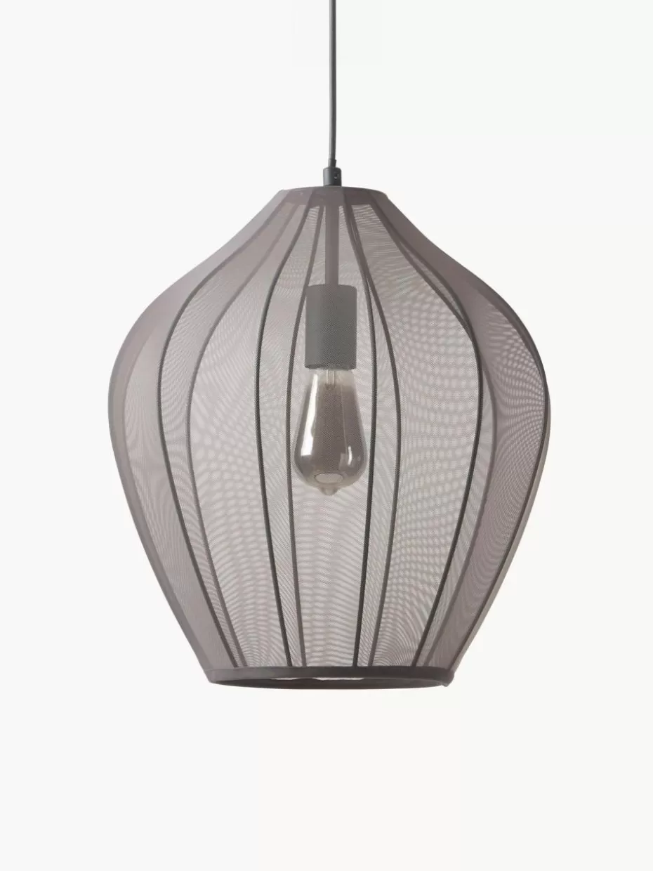 Pendelleuchten-Westwing Collection Netzstoff-Pendelleuchte Beau Grau