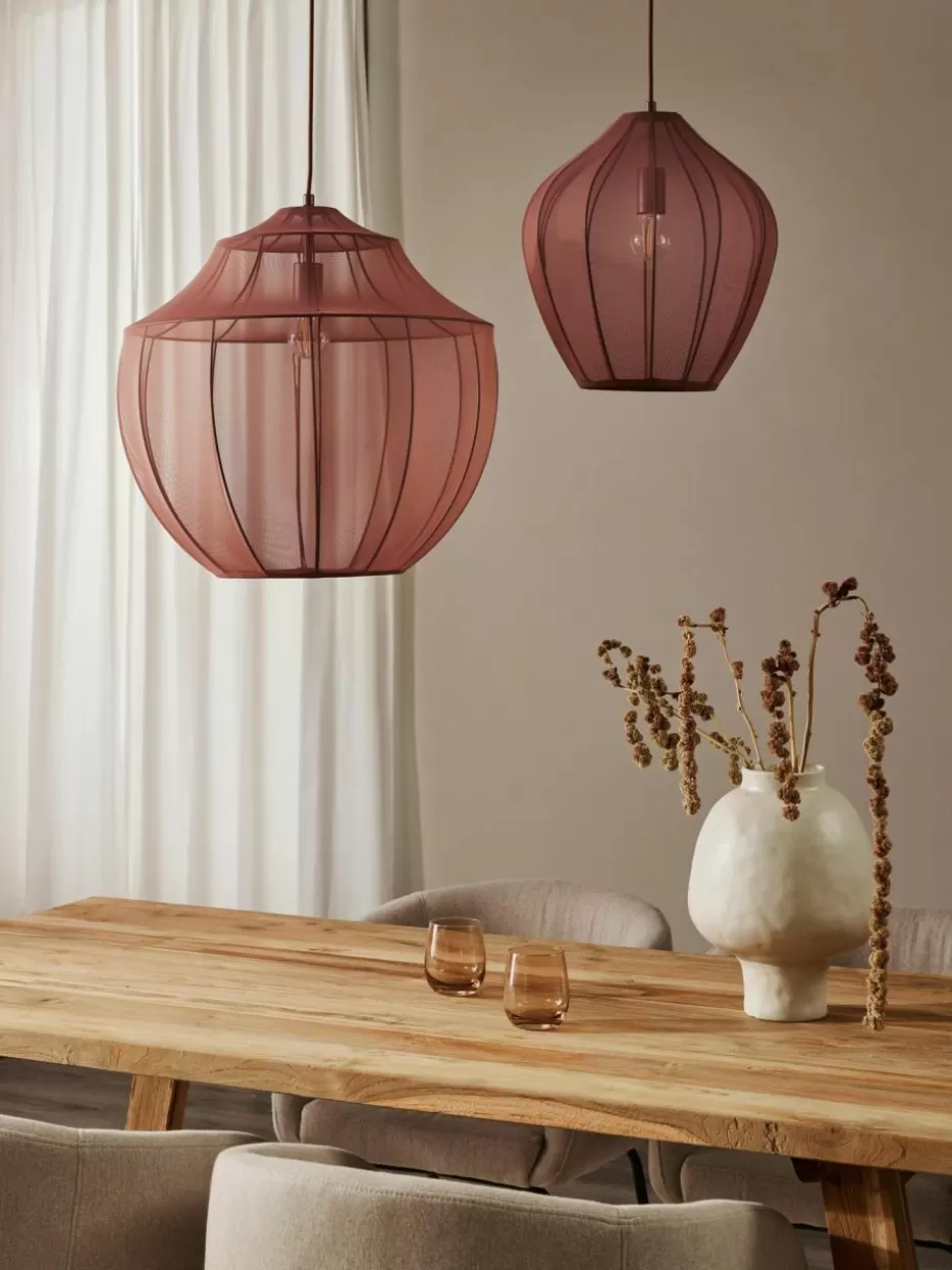 Pendelleuchten-Westwing Collection Netzstoff-Pendelleuchte Beau Nougat