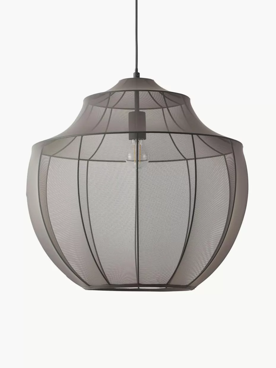 Pendelleuchten-Westwing Collection Netzstoff-Pendelleuchte Beauf Grau