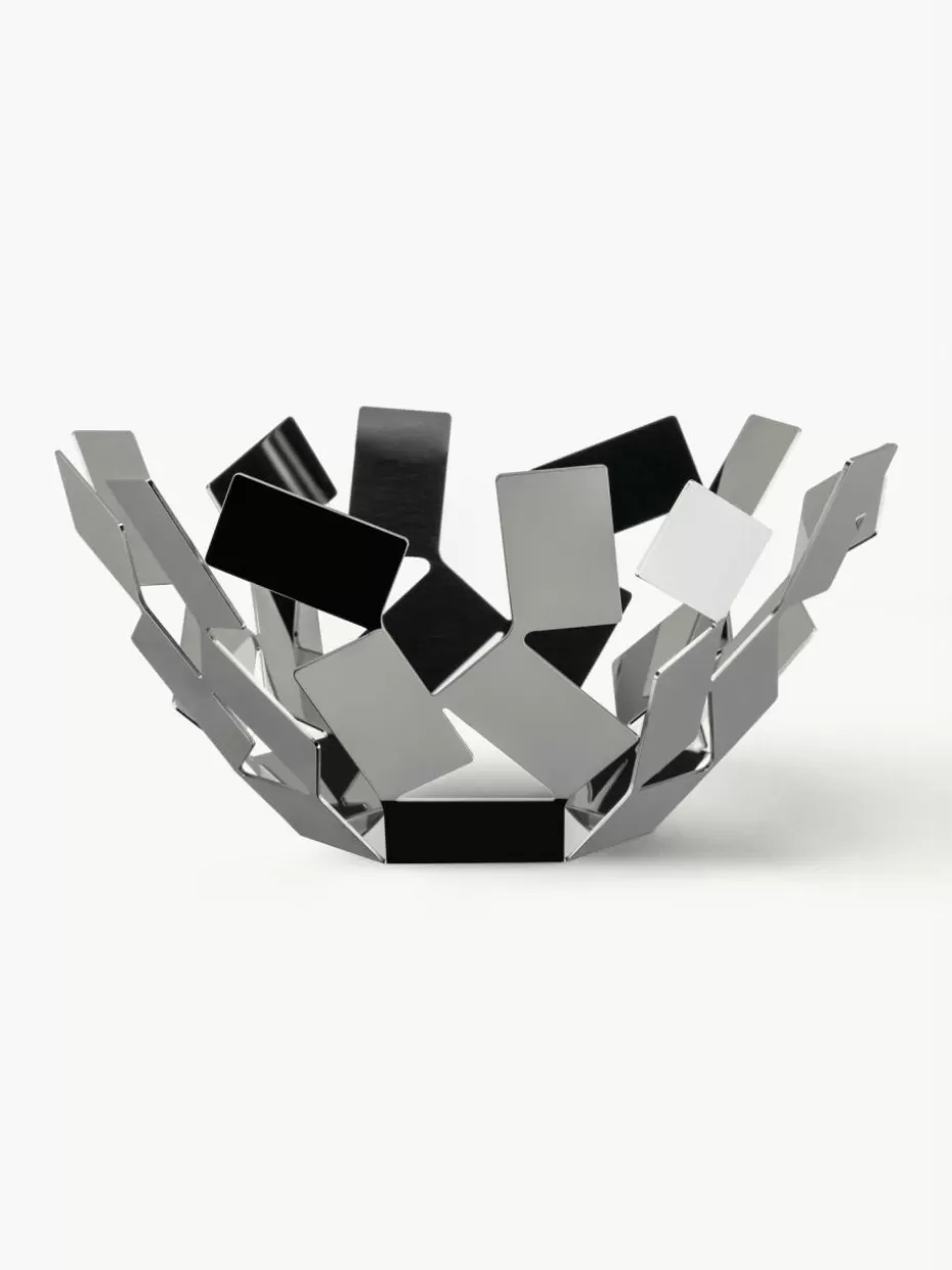Servierplatten & Schüsseln-Alessi Obstschale La Stanza aus Edelstahl