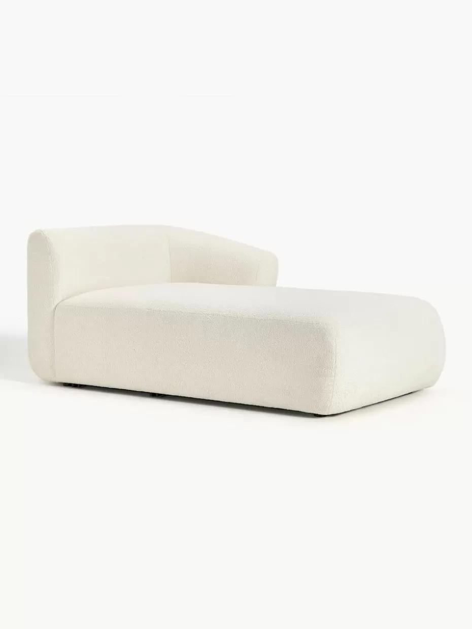 Sofas | Sofaserien-Westwing Collection Ottomane-Eckmodul Sofia aus Teddy Teddy Off White