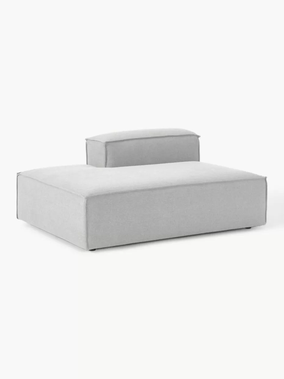 Sofas | Sofaserien-Westwing Collection Ottomane-Modul Lennon Webstoff Grau