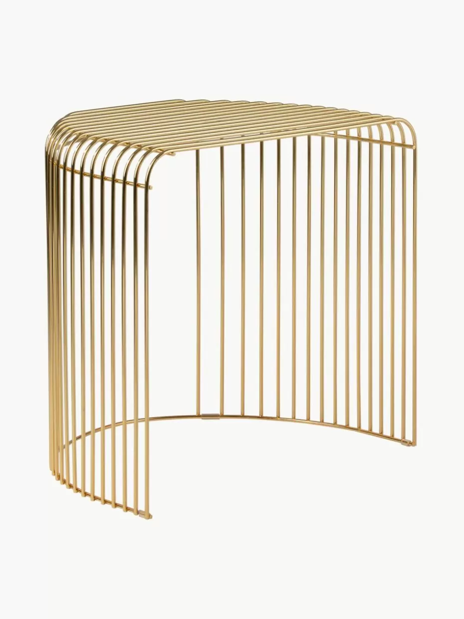 Beistelltische | Couchtische-Aytm Ovaler Metall-Beistelltisch Curva Goldfarben, glänzend
