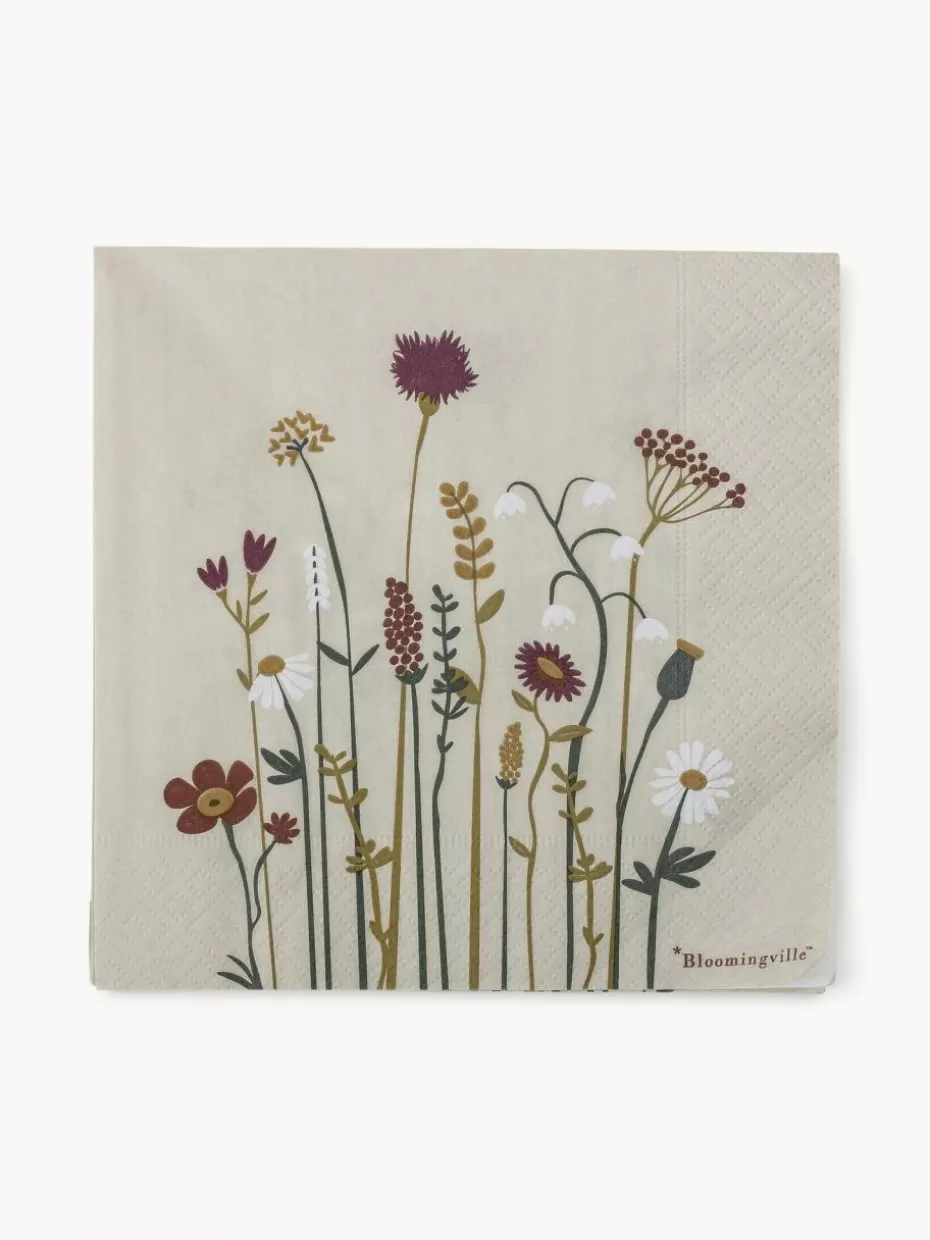 Servietten & Ringe | Servietten-Bloomingville Papierservietten Paige, 20 Stück