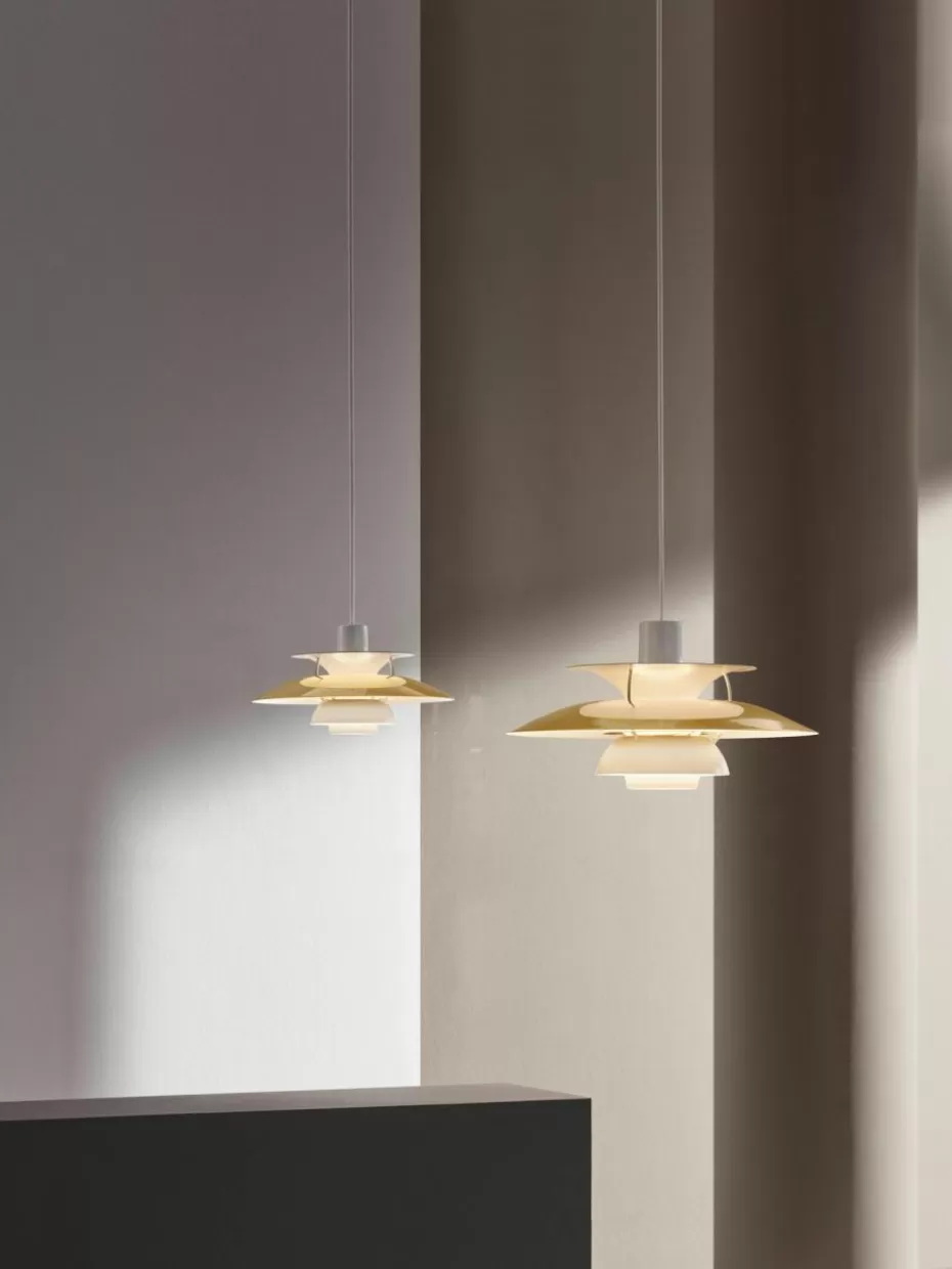 Pendelleuchten-Louis Poulsen Pendelleuchte PH 5 Mini Weiß, Goldfarben