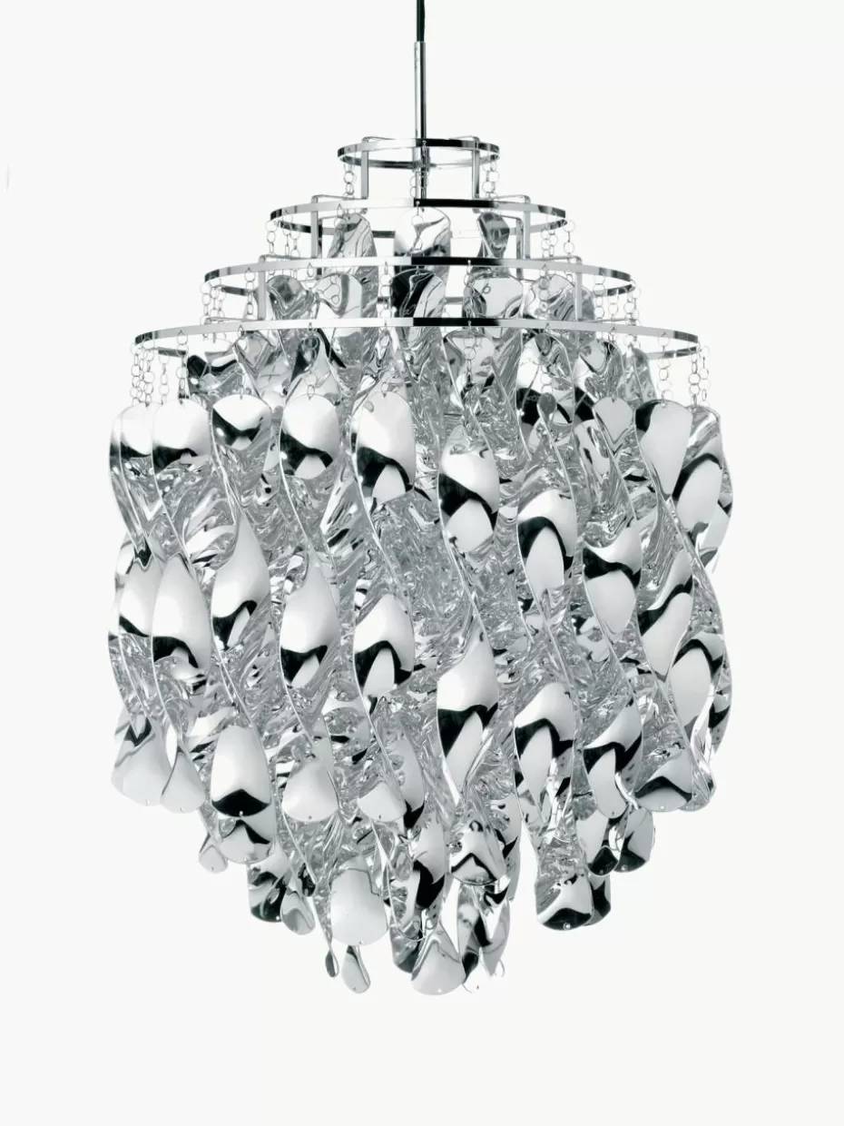 Pendelleuchten-Verpan Pendelleuchte Spiral SP01, Design Verner Panton Silberfarben