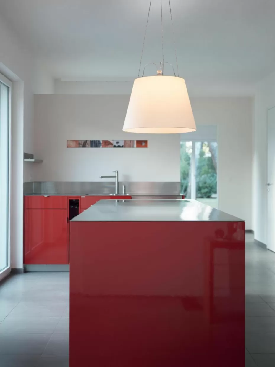 Pendelleuchten-Artemide Pendelleuchte Tolomeo Mega Off White, Schwarz