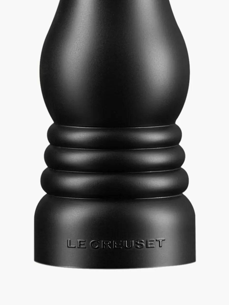 Gewürzmühlen-Le Creuset Pfeffermüh mit Keramikmahlwerk Schwarz matt, Silberfarben