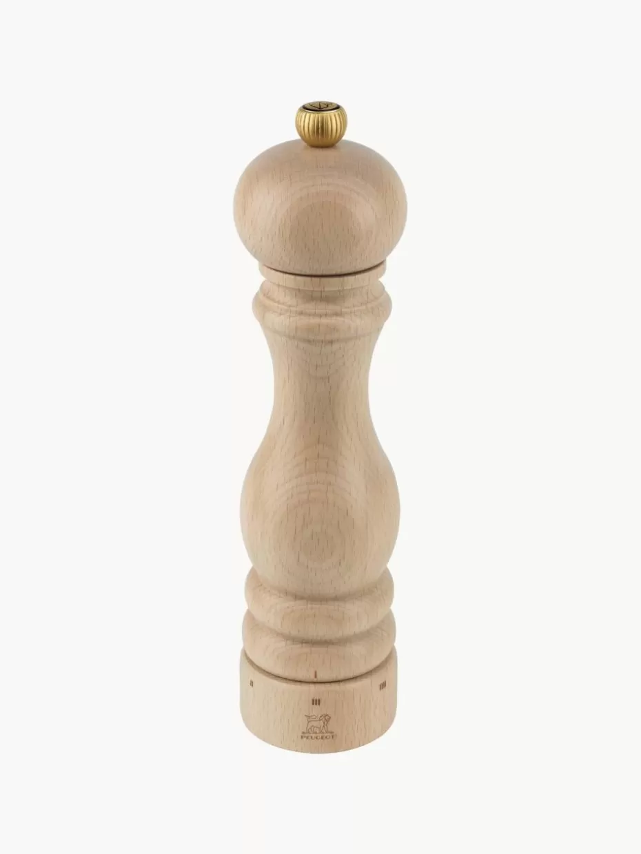 Gewürzmühlen-Peugeot Saveurs Pfeffermühle Paris aus , H 22 cm Buchenholz