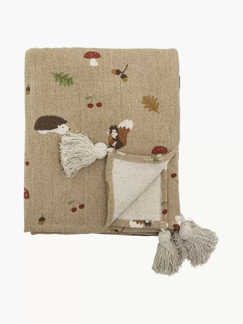Kuschel- & Krabbeldecken-Bloomingville mini Plaid Fall mit Quasten