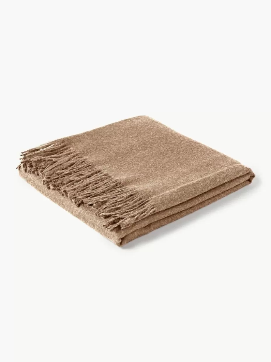 Decken & Plaids-Elvang Plaid Luxury aus Babyalpaka-Wolle Nougat
