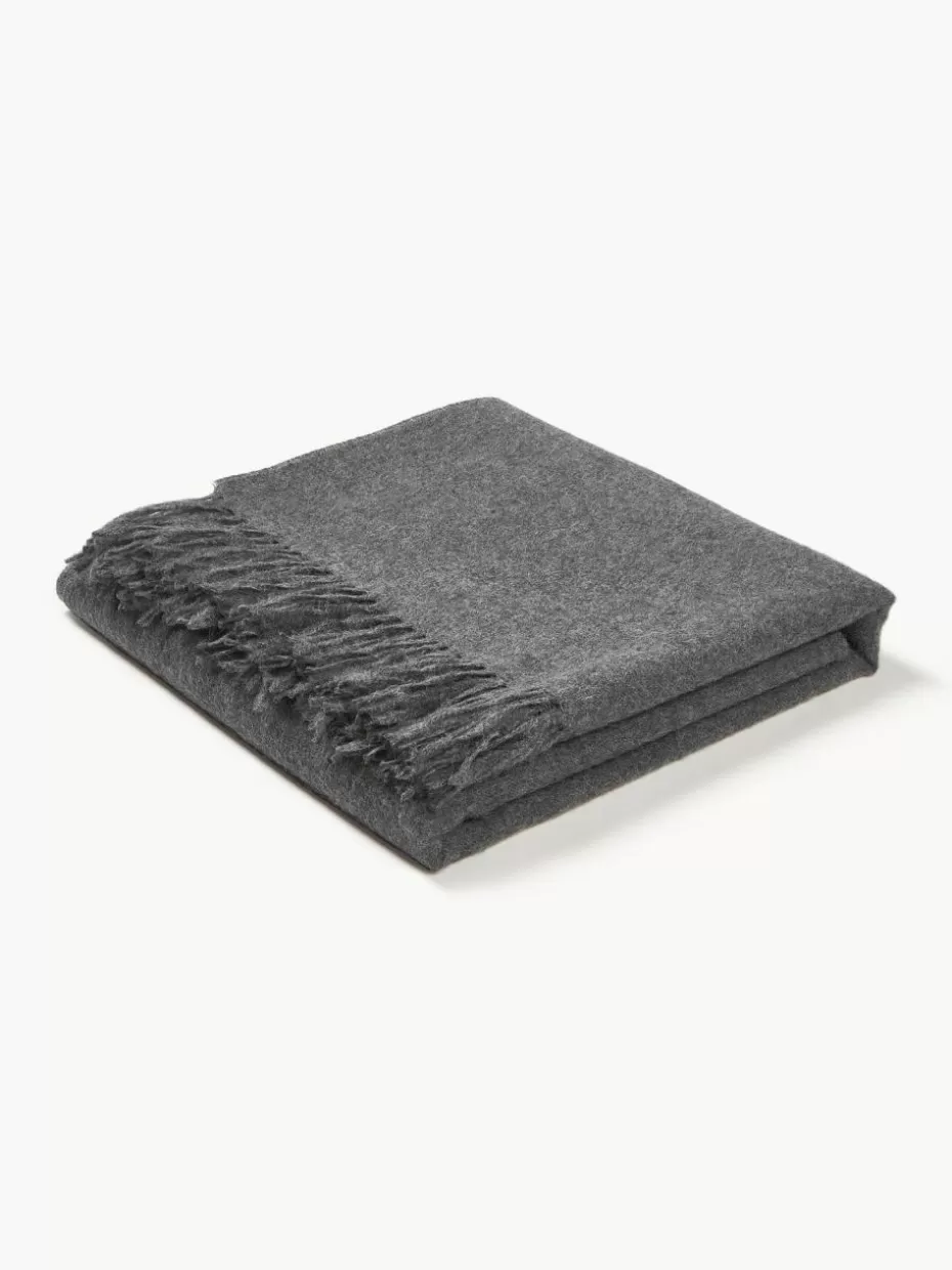 Romantische Details | Festliche Eleganz-Elvang Plaid Luxury aus Babyalpaka-Wolle Dunkelgrau