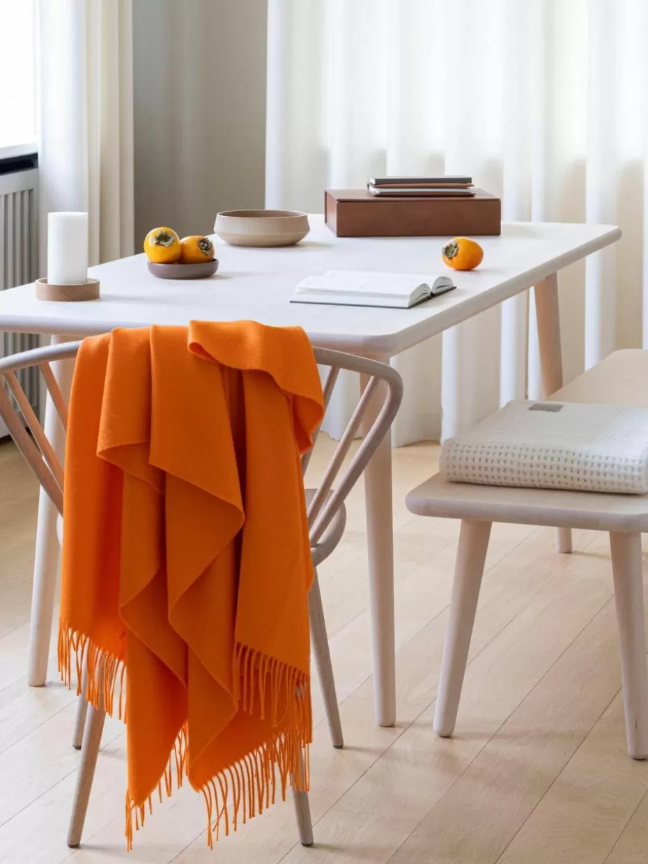 Decken & Plaids-Elvang Plaid Luxury aus Babyalpaka-Wolle Orange