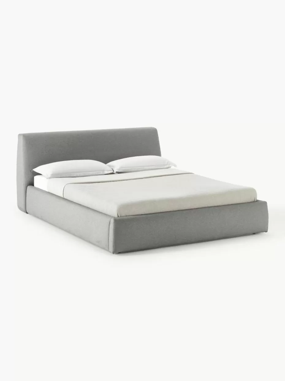 Betten-Westwing Collection Polsterbett Cloud Webstoff Anthrazit