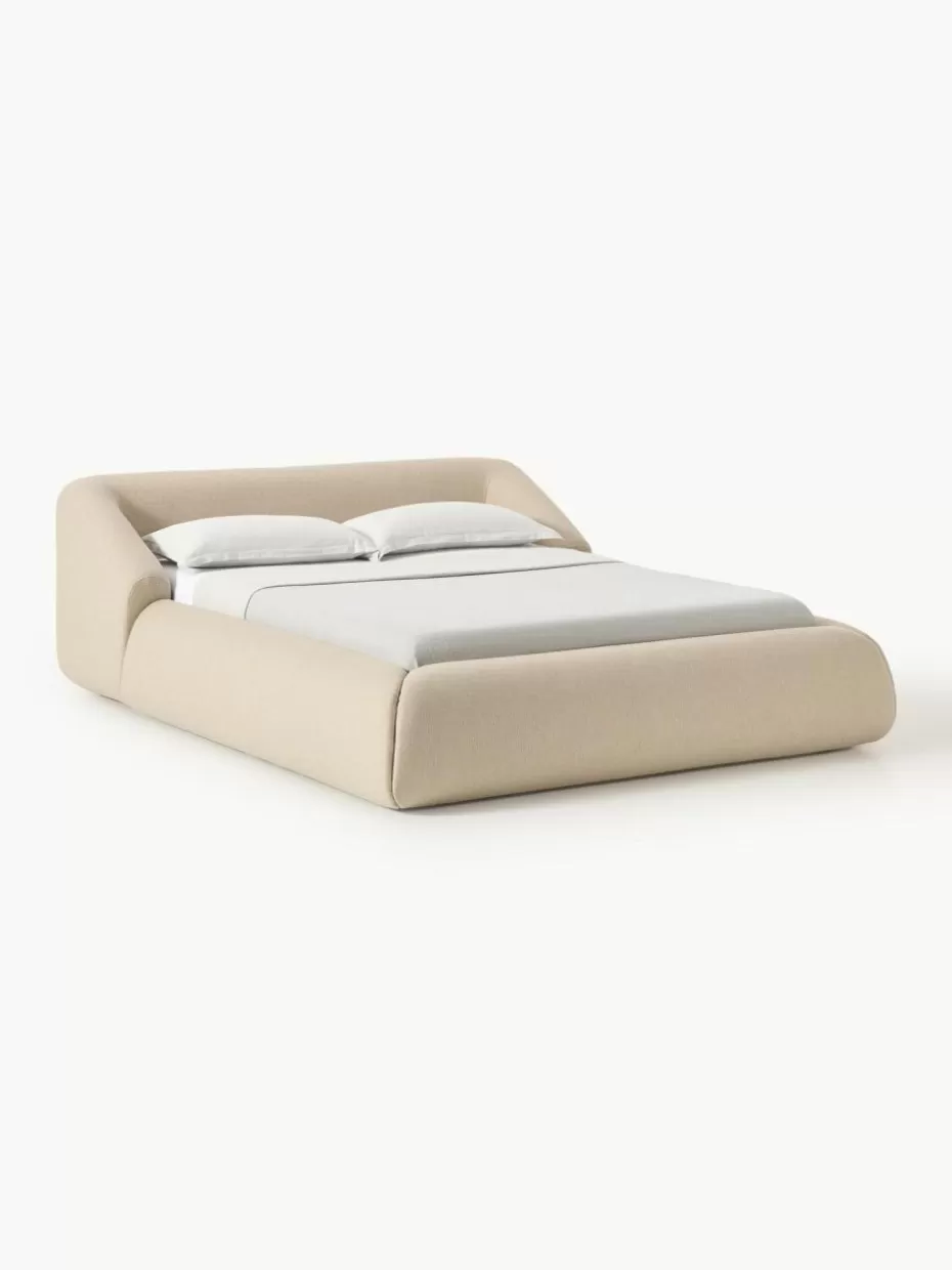 Betten | Sofaserien-Westwing Collection Polsterbett Sofia Webstoff Hellbeige