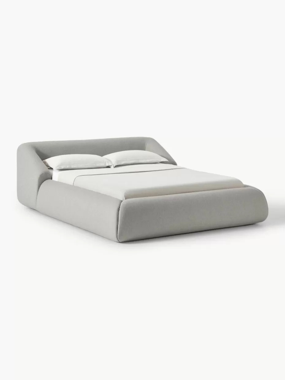 Betten | Sofaserien-Westwing Collection Polsterbett Sofia Webstoff Grau