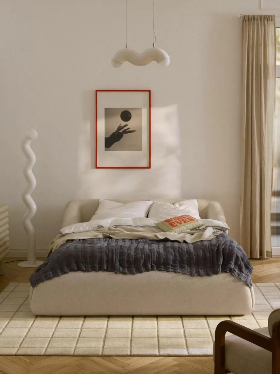 Betten | Sofaserien-Westwing Collection Polsterbett Sofia Webstoff Hellbeige