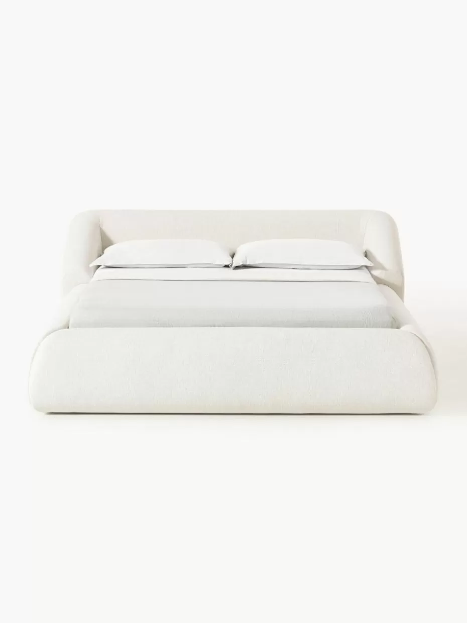 Betten | Sofaserien-Westwing Collection Polsterbett Sofia Webstoff Cremeweiß