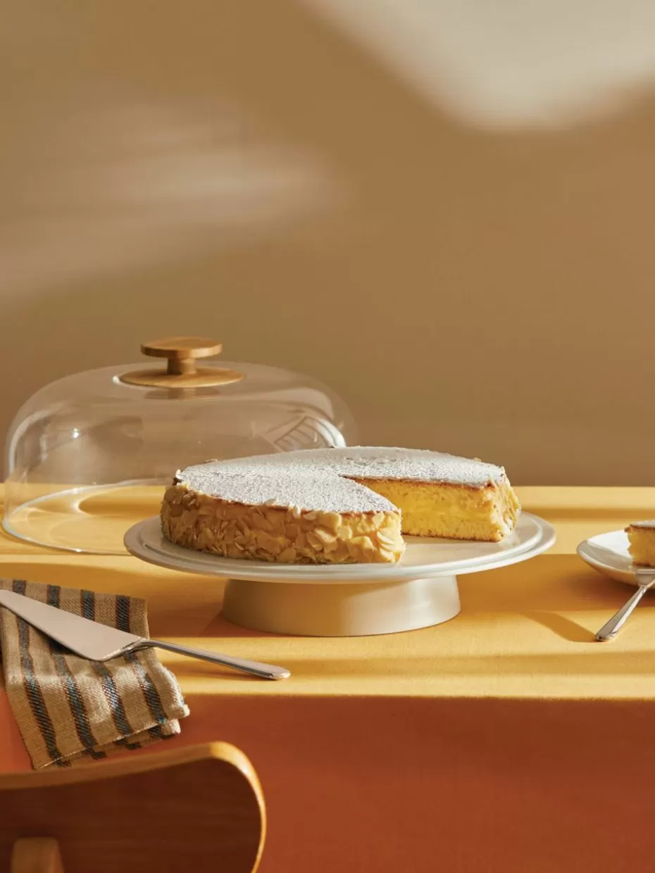 Etageren & Tortenplatten-Alessi Porzellan-Etagere Mattina mit Deckel Greige, Weiß, Transparent