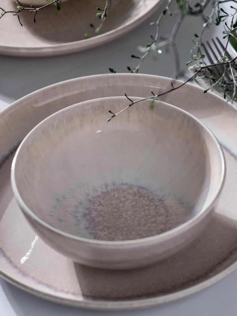 Geschirr-Sets-Villeroy & Boch Porzellan-Frühstücks-Set Perlemor Sand, 2 Personen (6-tlg.)
