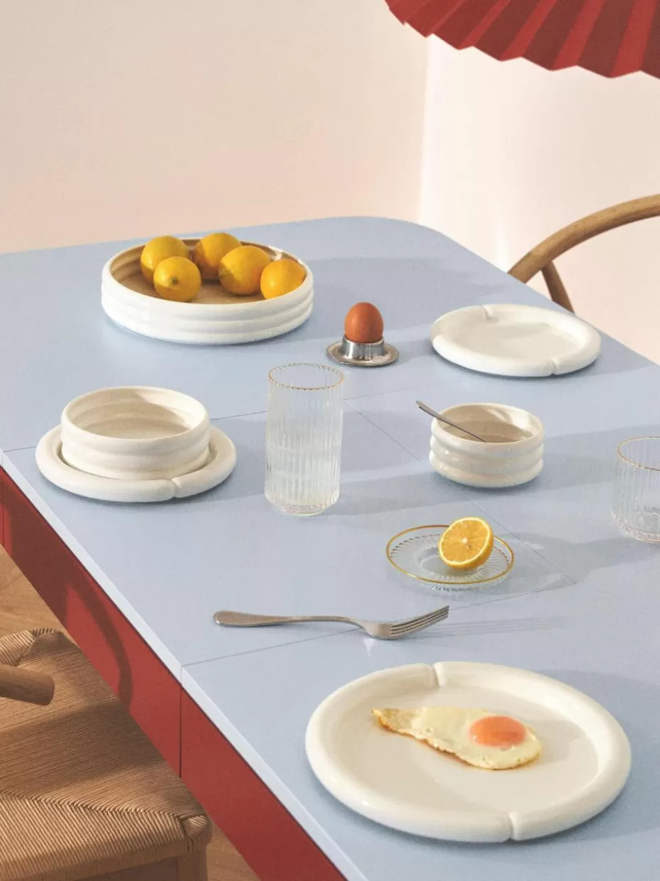 Geschirr-Sets | Geschirrserien-Westwing Collection Porzellan-Geschirr-Set Maira, 4 Personen (12-tlg.) Weiß