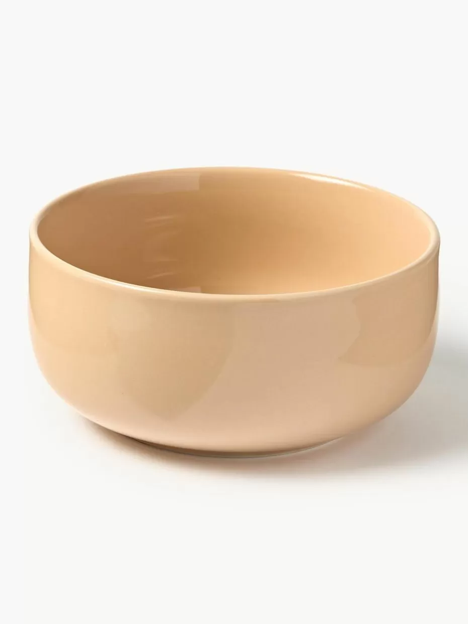 Schalen & Bowls-Westwing Collection Porzellan-Schälchen Nessa, 4 Stück Peach, glänzend