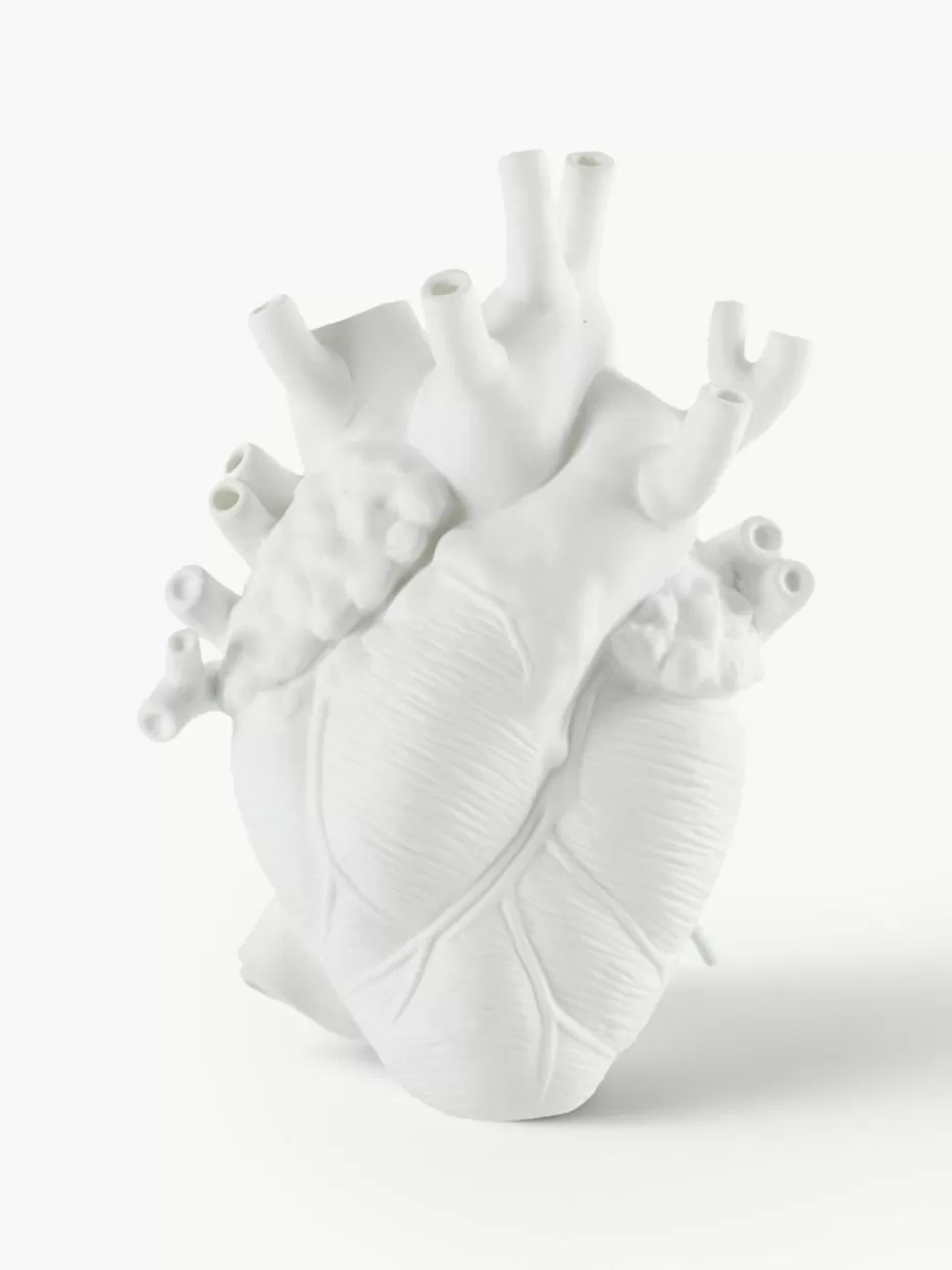 Vasen-Seletti Porzellan-Vase Love in Bloom, H 25 cm Weiß, matt