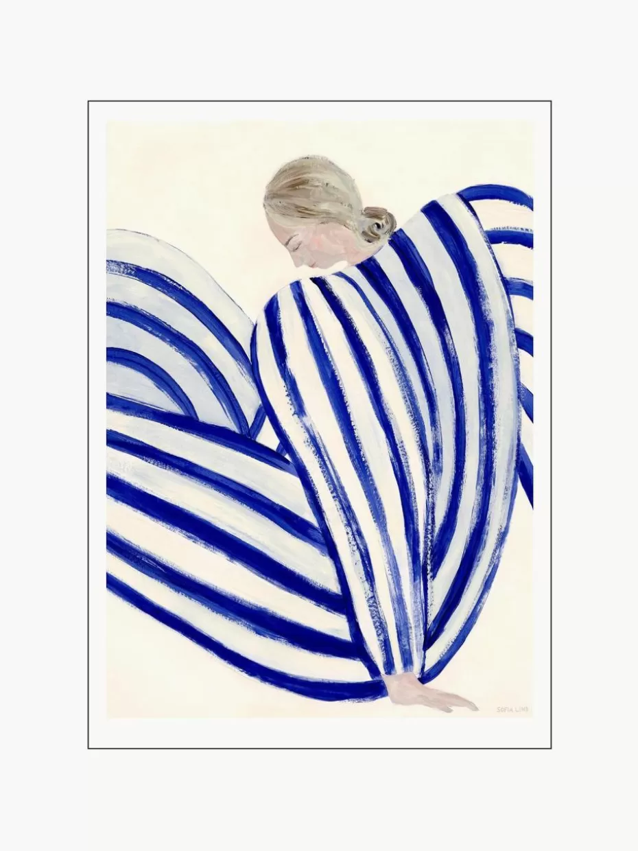 Poster-Poster and Frame Poster Blue Stripe At Concorde by Sofia Lind x The Poster Club