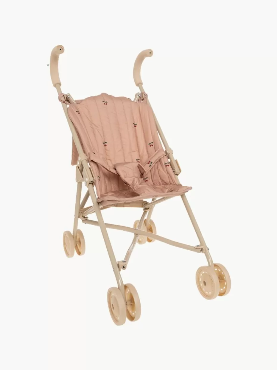 Spielzeug & Kuscheltiere-Konges Slojd Puppenwagen Cherry Blush mit Gurt und Tragetasche Kirschen-Motiv