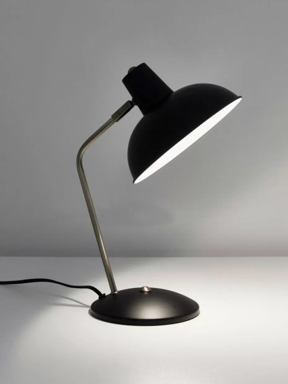 Schreibtischlampen-Westwing Retro-Schreibtischlampe Hood Schwarz, Goldfarben
