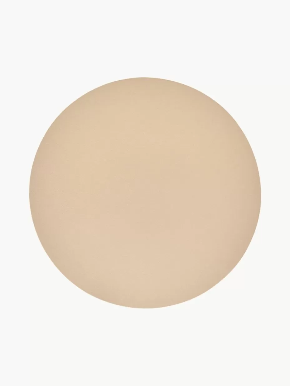 Tischsets | Tischsets-Asa Selection Runde Kunstleder-Tischsets Pik, 2 Stück Beige