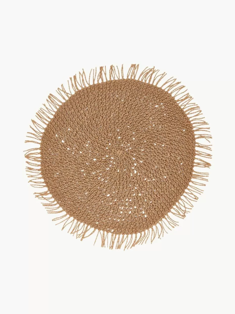 Tischsets | Tischsets-Cote Table Runde Tischsets Tressine aus Papierfasern, 6 Stück
