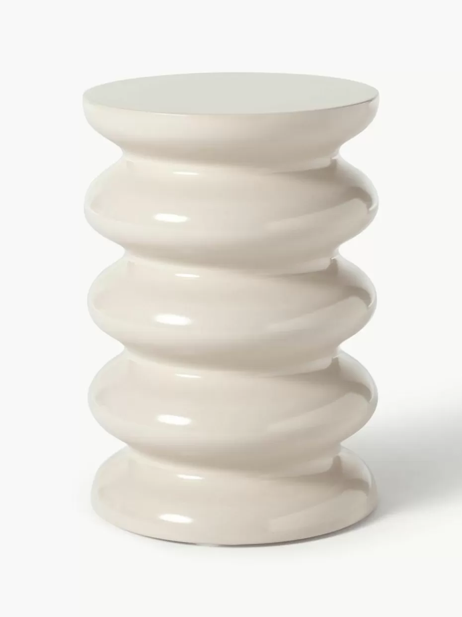 Beistelltische-Westwing Collection Runder Beistelltisch Illy Hellbeige