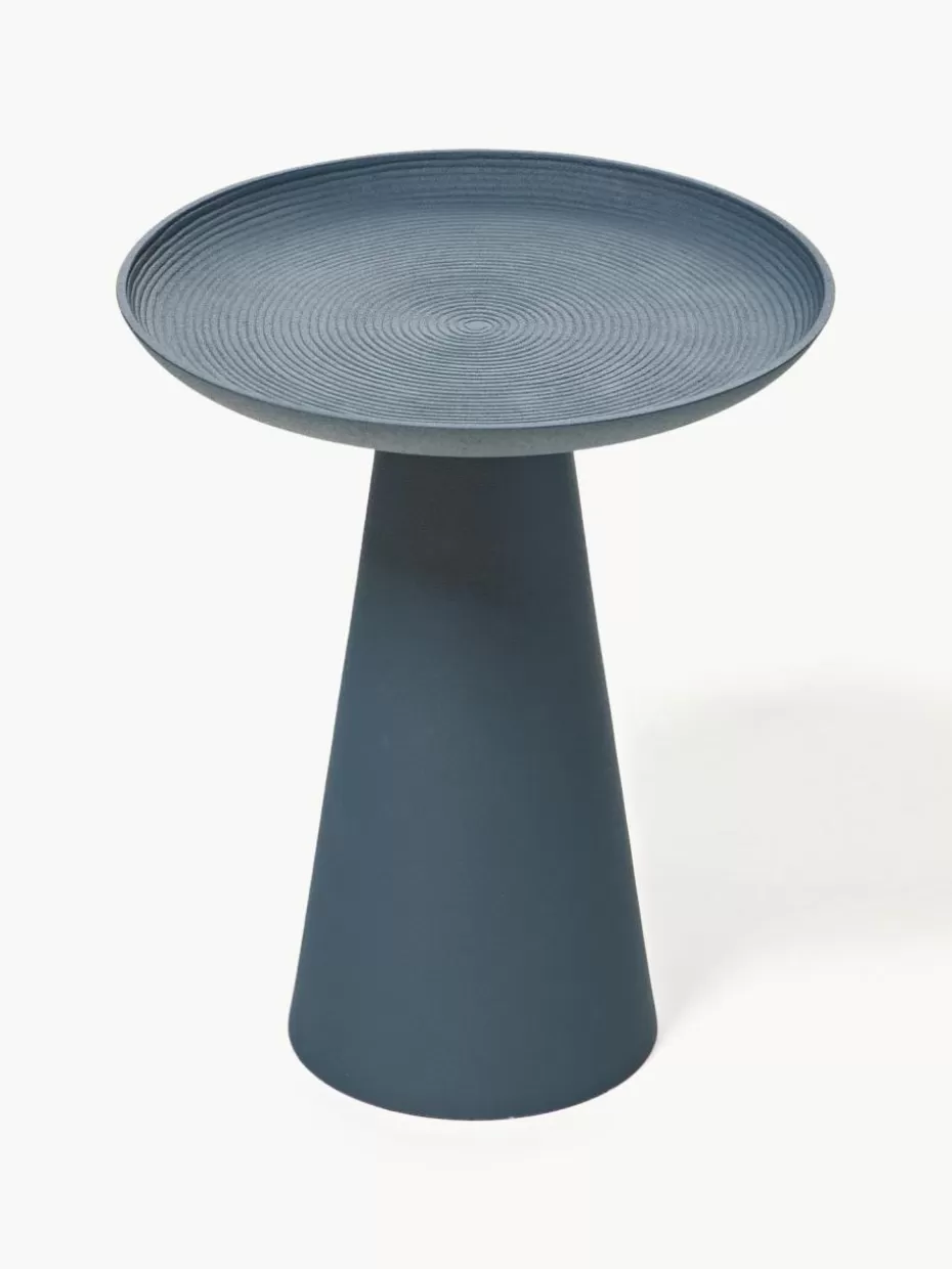 Beistelltische-Westwing Runder Beistelltisch Ringar aus Metall Graublau