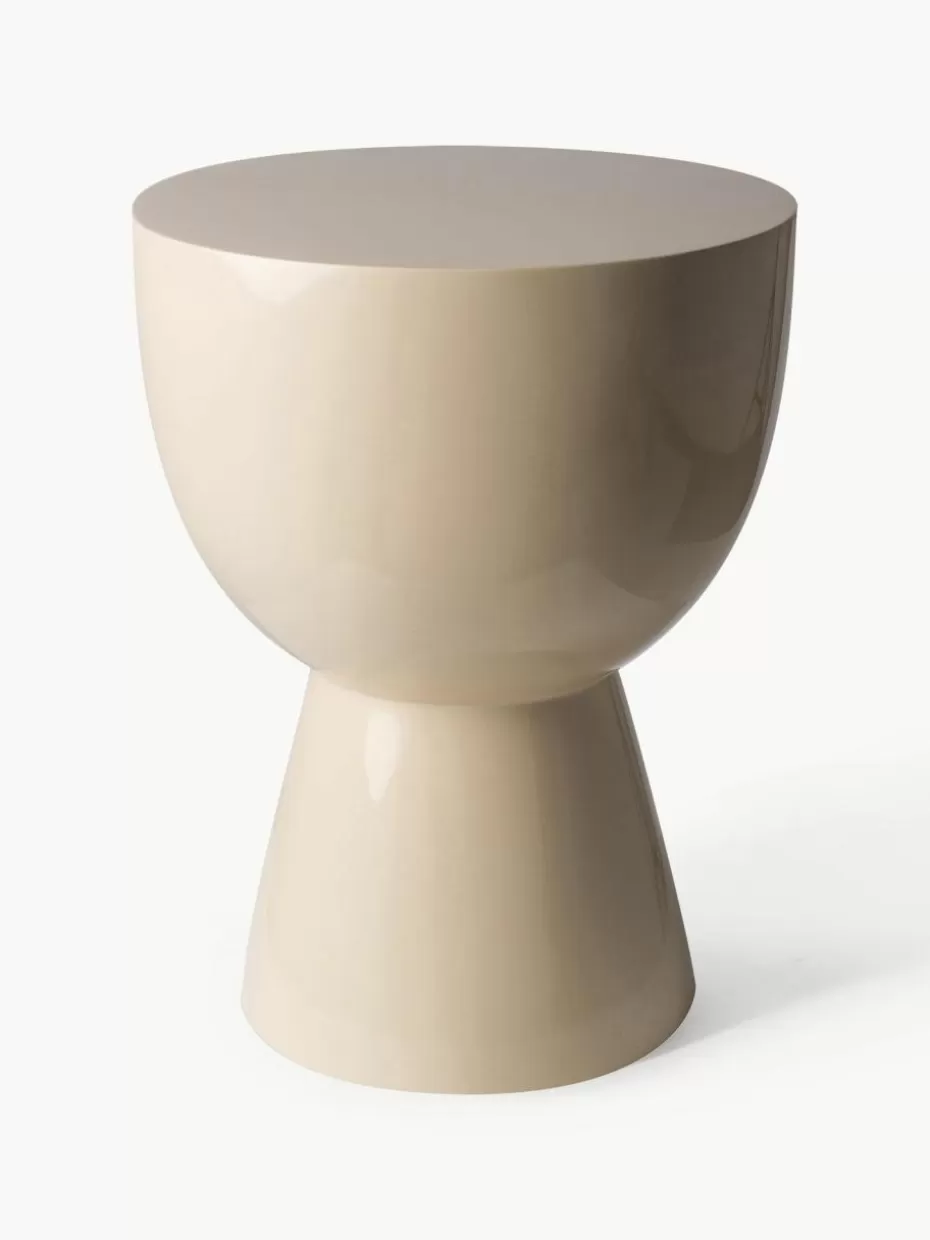 Beistelltische-Pols Potten Runder Beistelltisch Tam Tam Hellbeige