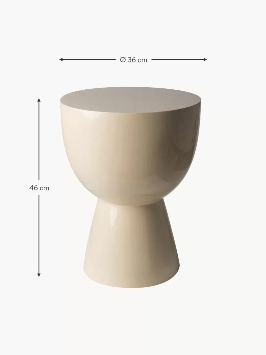 Beistelltische-Pols Potten Runder Beistelltisch Tam Tam Hellbeige