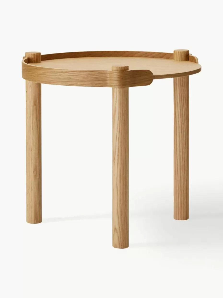 Beistelltische-Cooee Design Runder Beistelltisch Woody aus Eichenholz