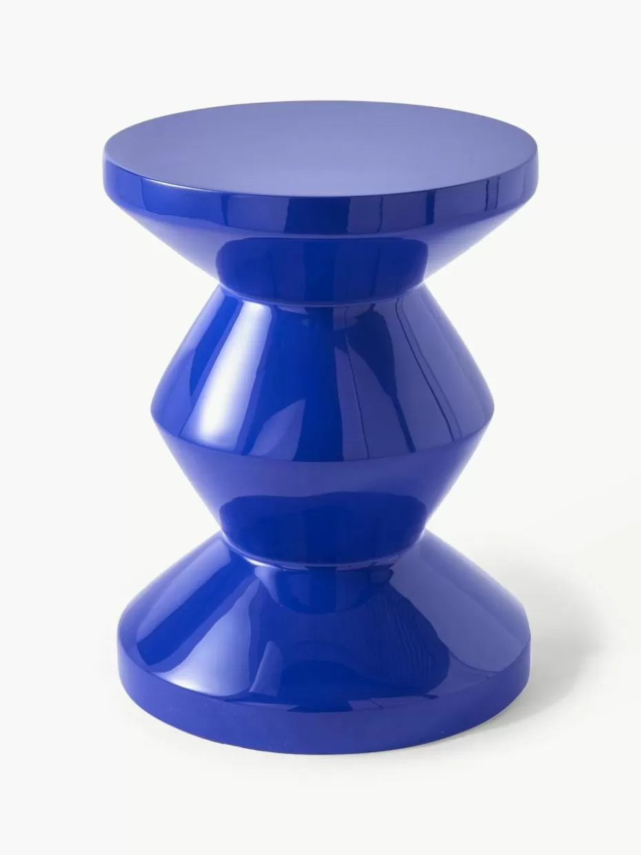 Beistelltische-Pols Potten Runder Beistelltisch Zig Zag Royalblau