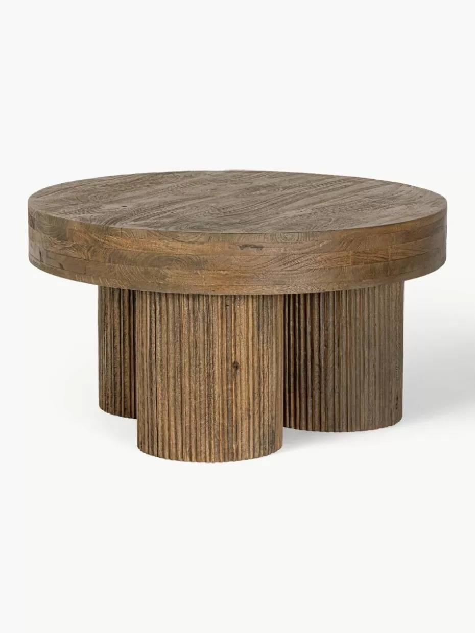 Couchtische-Bizzotto Runder Couchtisch Dacca aus Mangoholz
