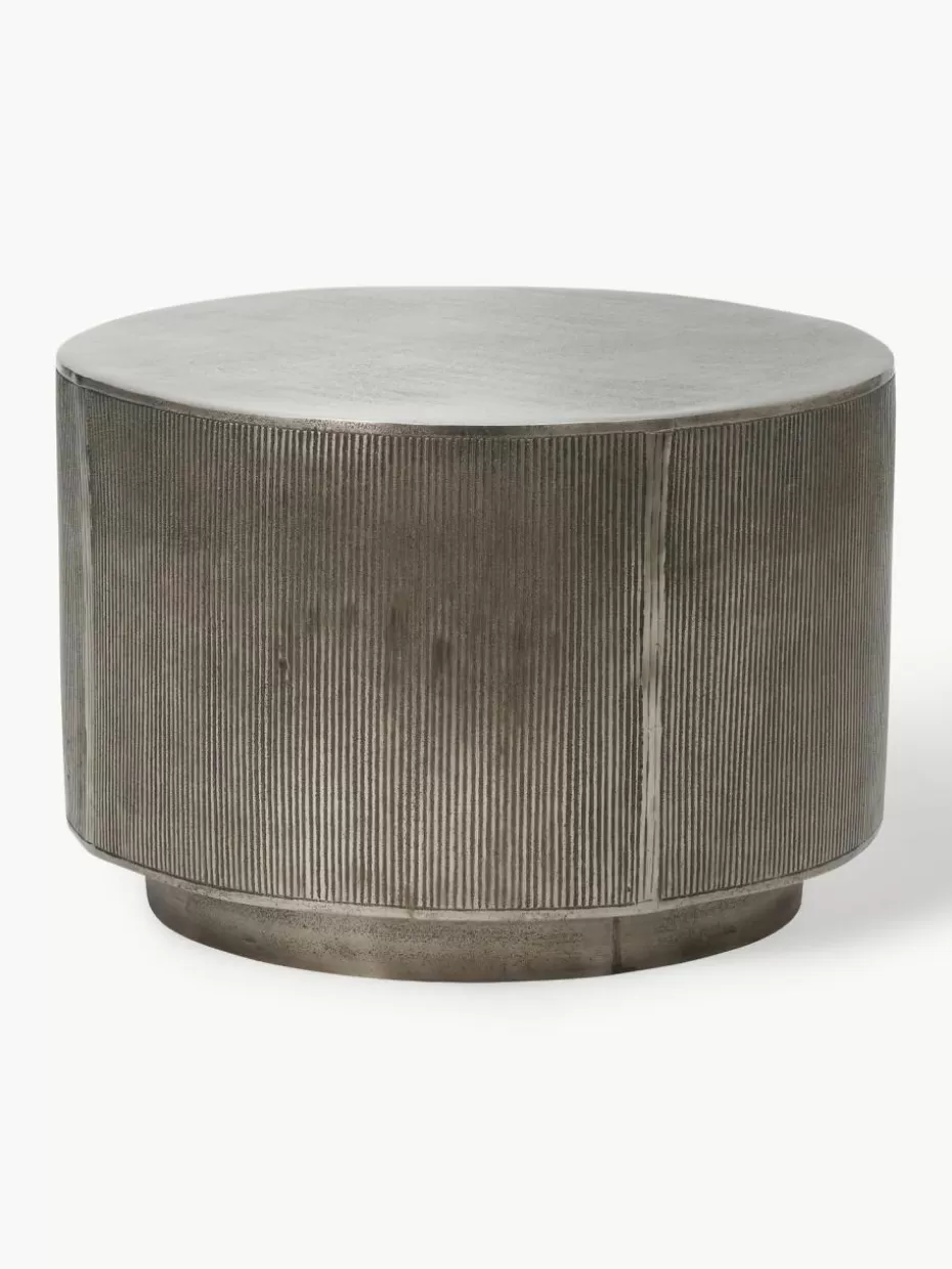 Couchtische-House Doctor Runder Couchtisch Rota mit Antik-Finish Greige, Silberfarben