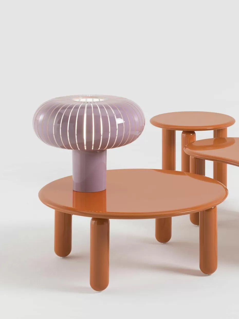 Couchtische-Kartell Runder Couchtisch Undique Mas Nougat
