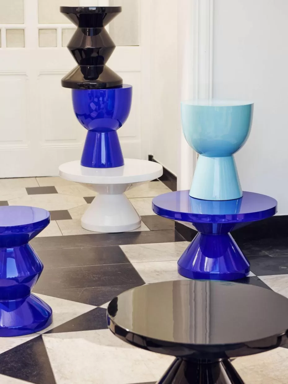 Couchtische-Pols Potten Runder Couchtisch Zig Zag Royalblau