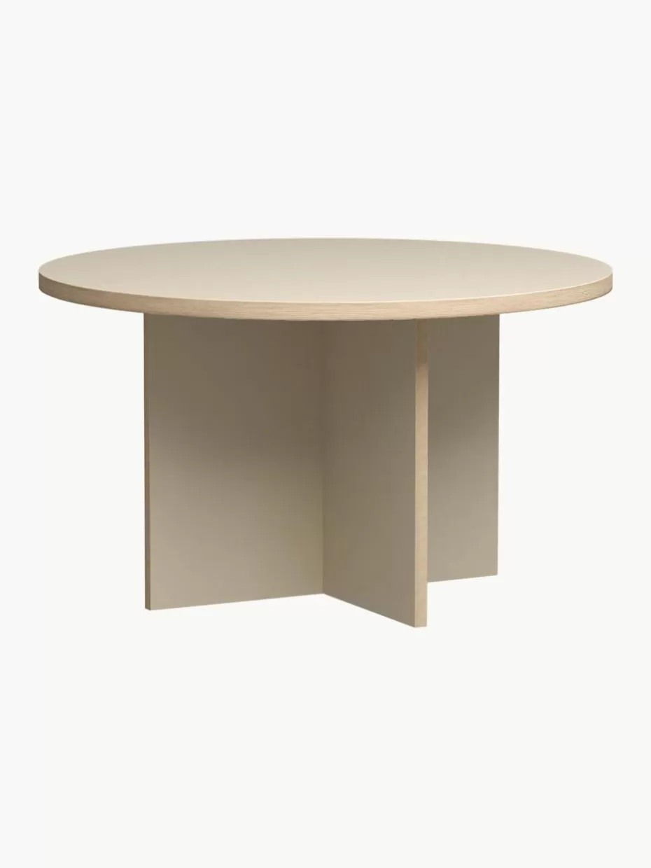 Esstische-HKLIVING Runder Esstisch Cirkel, Ø 129 cm Hellbeige