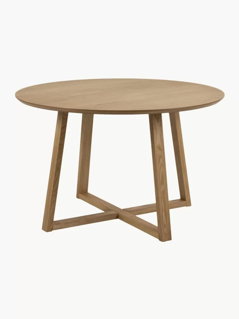 Esstische-Westwing Runder Esstisch Malika aus Birkenholz, Ø 120 cm