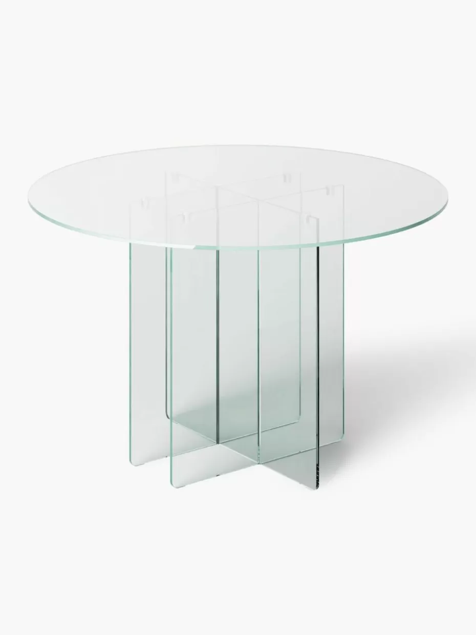 Esstische-Westwing Collection Runder Glas-Esstisch Anouk, Ø 120 cm Transparent