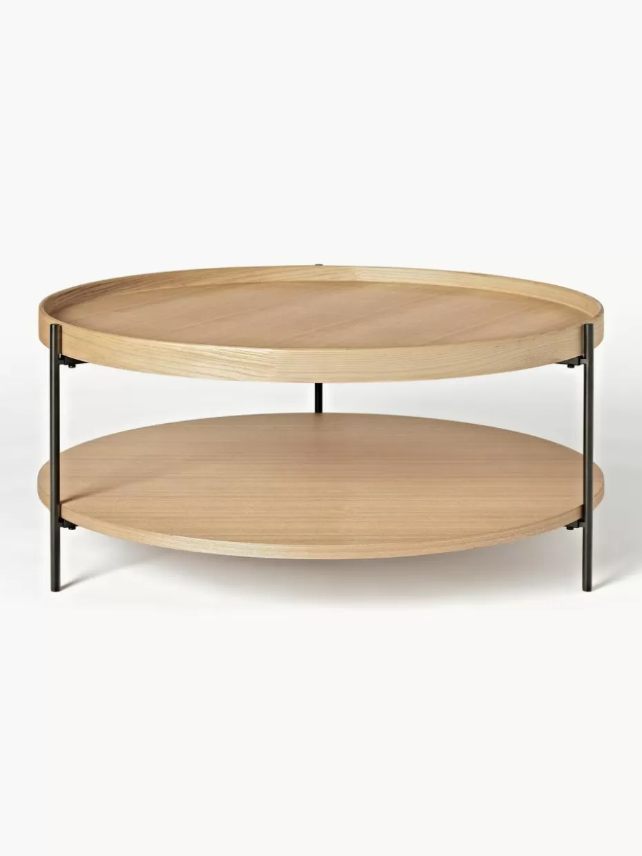 Couchtische-Westwing Collection Runder Holz-Couchtisch Renee Eschenholz