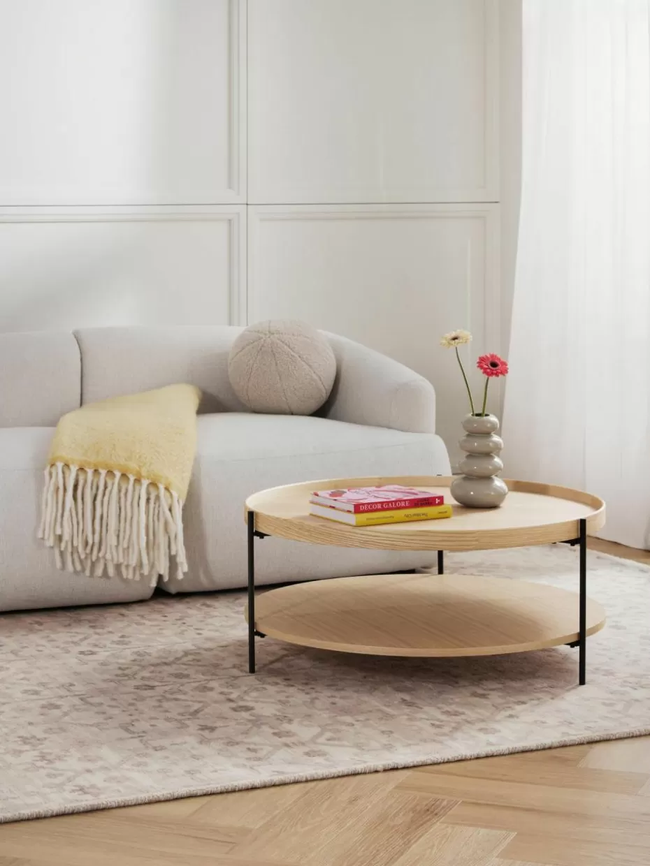 Couchtische-Westwing Collection Runder Holz-Couchtisch Renee Eschenholz